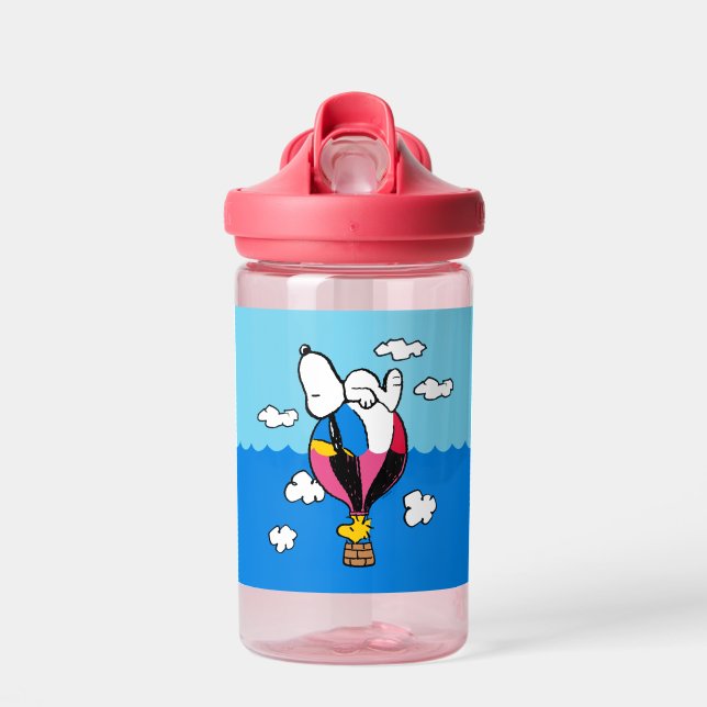 Peanuts | Snoopy & Woodstock Hot Air Balloon Water Bottle (Front)