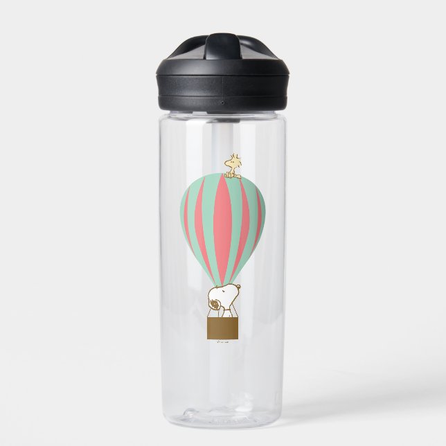 Peanuts | Snoopy & Woodstock Hot Air Balloon Water Bottle (Front)