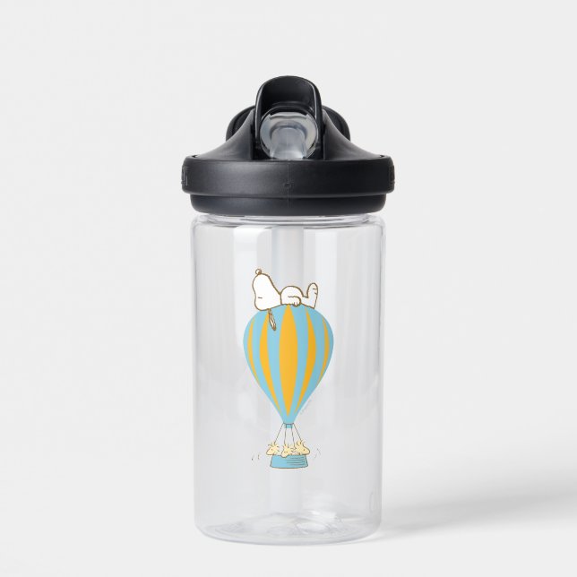 Peanuts | Snoopy & Woodstock Hot Air Balloon Water Bottle (Front)