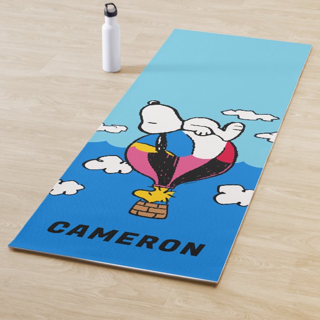 Peanuts | Snoopy & Woodstock Hot Air Balloon Yoga Mat (In Situ)