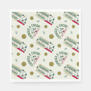 Peanuts Snoopy & Woodstock Hot Cocoa Pattern Napkin
