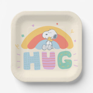 Peanuts   Snoopy & Woodstock Hug Paper Plate