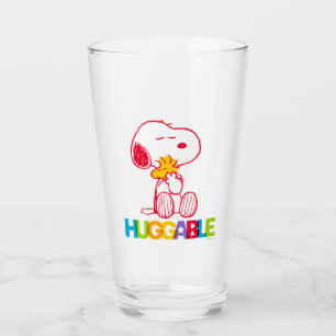 Peanuts Snoopy & Woodstock Huggable Glass