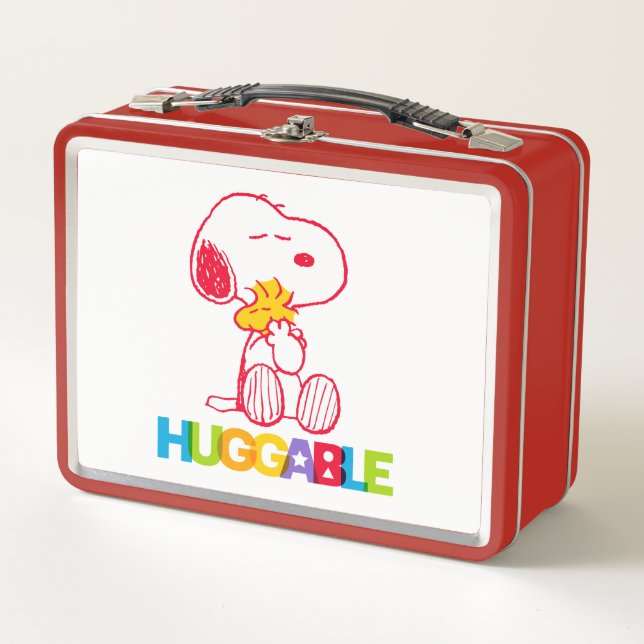 Peanuts | Snoopy & Woodstock Huggable Metal Lunch Box (Front)