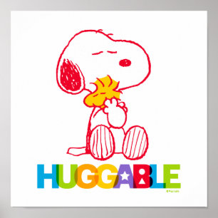 Peanuts Snoopy & Woodstock Huggable Poster