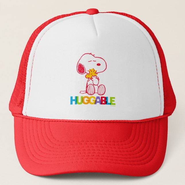 Peanuts | Snoopy & Woodstock Huggable Trucker Hat (Front)