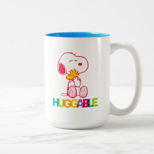 Peanuts   Snoopy & Woodstock Huggable Two-Tone Coffee Mug
