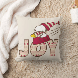 Peanuts   Snoopy & Woodstock Joy Sled Ride Cushion
