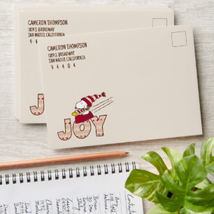 Peanuts   Snoopy & Woodstock Joy Sled Ride Envelope