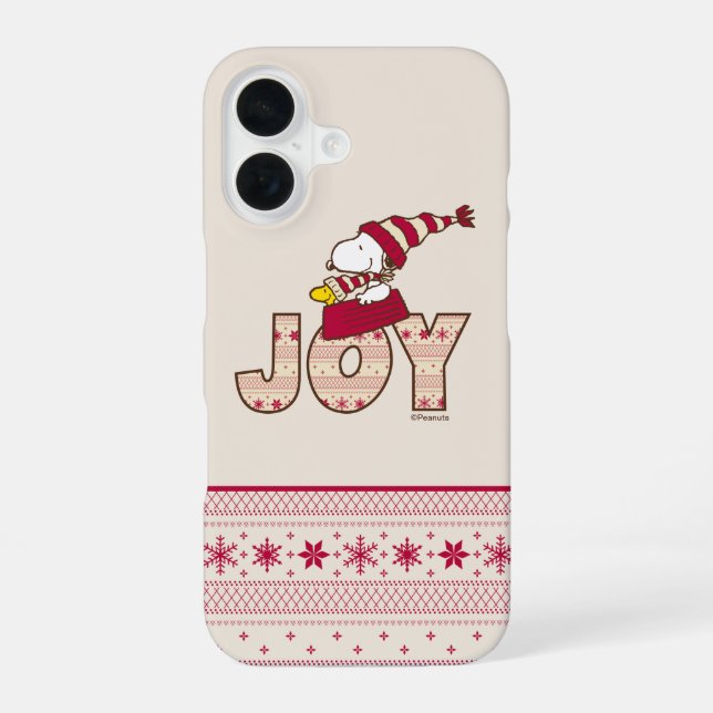 Peanuts | Snoopy & Woodstock Joy Sled Ride iPhone 16 Case (Back)