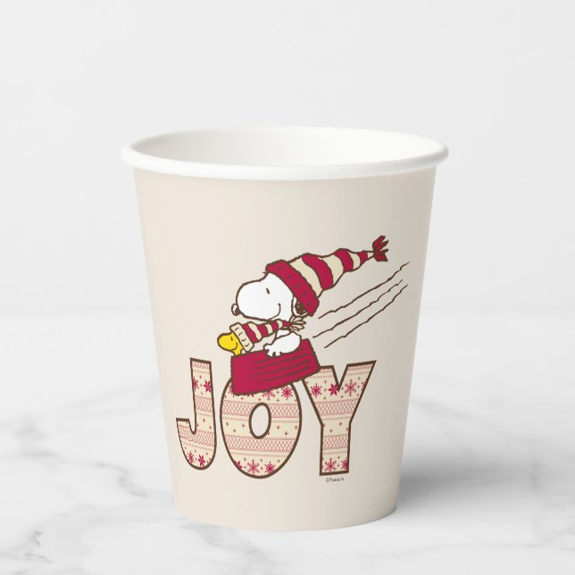 Peanuts | Snoopy & Woodstock Joy Sled Ride Paper Cups (Front)