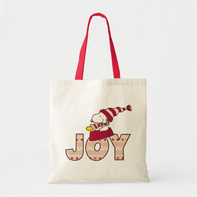 Peanuts | Snoopy & Woodstock Joy Sled Ride Tote Bag (Front)