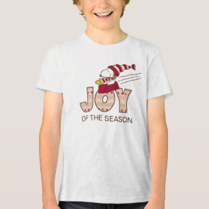 Peanuts   Snoopy & Woodstock Joy Sled Ride Tri-Blend Shirt