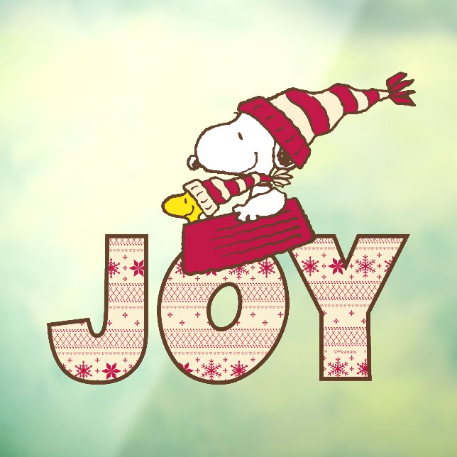 Peanuts | Snoopy & Woodstock Joy Sled Ride Window Cling (Sheet 3)