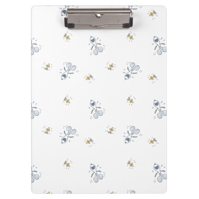 Peanuts | Snoopy & Woodstock Laughing Pattern Clipboard (Front)
