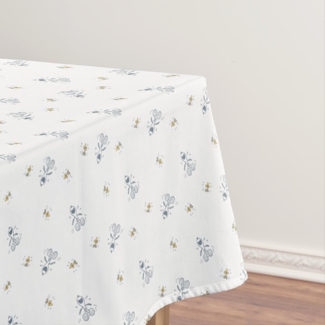 Peanuts | Snoopy & Woodstock Laughing Pattern Tablecloth (In Situ)