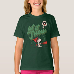 Peanuts Snoopy & Woodstock Let It Snow T-Shirt