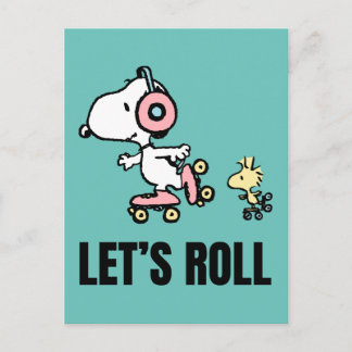 PEANUTS | Snoopy & Woodstock | Let's Roll Postcard