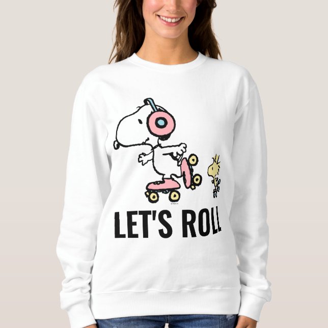PEANUTS | Snoopy & Woodstock | Let's Roll Sweatshirt (Front)