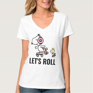 PEANUTS Snoopy & Woodstock Let's Roll T-Shirt