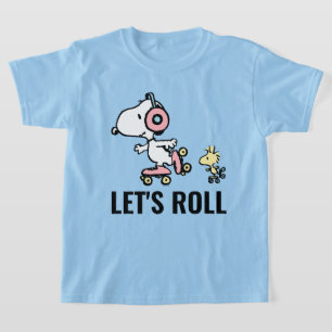 PEANUTS   Snoopy & Woodstock   Let's Roll T-Shirt