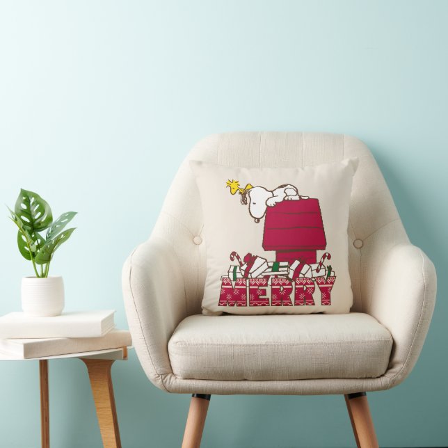 Peanuts | Snoopy & Woodstock Merry Ugly Sweater Cushion (Chair)