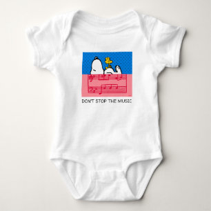 Peanuts Snoopy & Woodstock Music & Polka Dots Baby Bodysuit