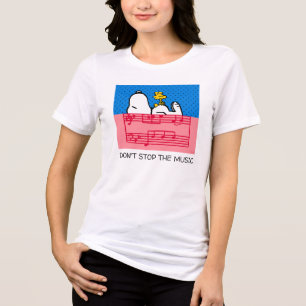Peanuts Snoopy & Woodstock Music & Polka Dots Tri-Blend Shirt