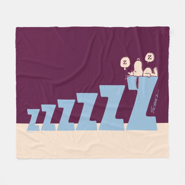 Peanuts | Snoopy & Woodstock Nap Fleece Blanket (Front (Horizontal))