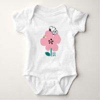 Peanuts | Snoopy & Woodstock Nap on Pink Flower