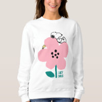 Peanuts | Snoopy & Woodstock Nap on Pink Flower