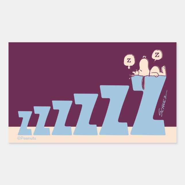 Peanuts | Snoopy & Woodstock Nap Rectangular Sticker (Front)