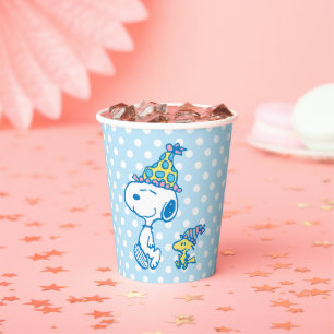 PEANUTS   Snoopy & Woodstock Party Polka Dots Paper Cups