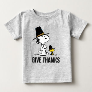 Peanuts Snoopy & Woodstock Pilgrim Baby T-Shirt