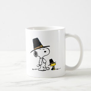 Peanuts   Snoopy & Woodstock Pilgrim Coffee Mug