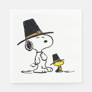 Peanuts Snoopy & Woodstock Pilgrim Napkin
