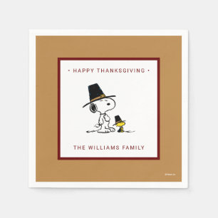 Peanuts Snoopy & Woodstock Pilgrim Napkin