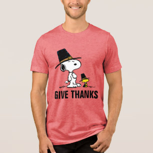 Peanuts   Snoopy & Woodstock Pilgrim Tri-Blend Shirt