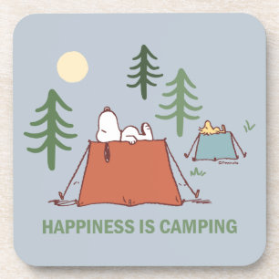 Peanuts Snoopy & Woodstock Pitching Tents Coaster