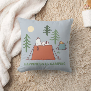 Peanuts   Snoopy & Woodstock Pitching Tents Cushion