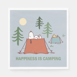 Peanuts   Snoopy & Woodstock Pitching Tents Napkin
