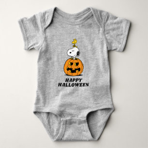 Peanuts   Snoopy & Woodstock Pop-up Pumpkin Baby Bodysuit