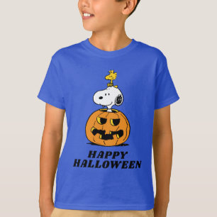 Peanuts   Snoopy & Woodstock Pop-up Pumpkin T-Shirt