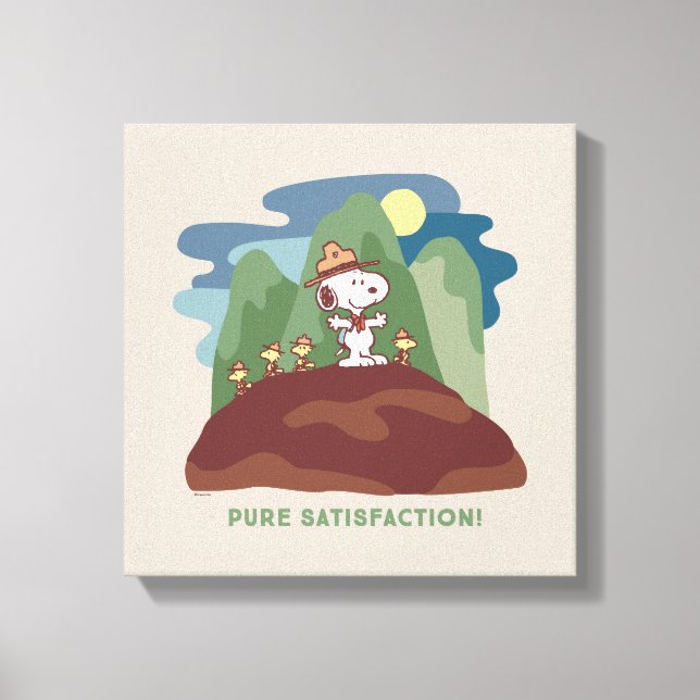 Peanuts | Snoopy & Woodstock Pure Satisfaction Canvas Print (Front)