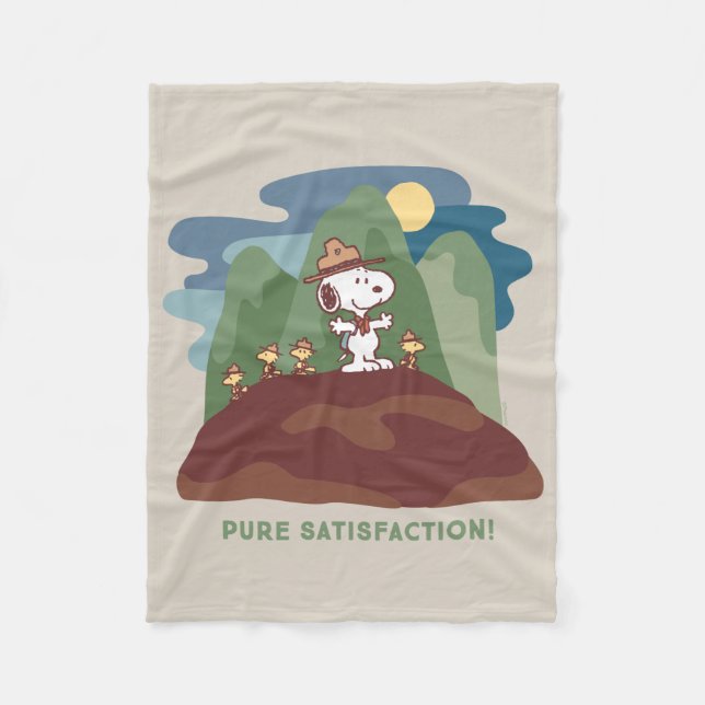 Peanuts | Snoopy & Woodstock Pure Satisfaction Fleece Blanket (Front)