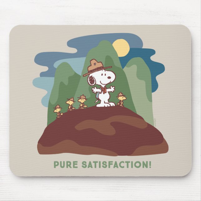 Peanuts | Snoopy & Woodstock Pure Satisfaction Mouse Mat (Front)