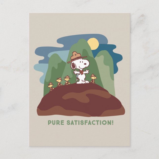 Peanuts | Snoopy & Woodstock Pure Satisfaction Postcard (Front)