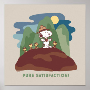 Peanuts Snoopy & Woodstock Pure Satisfaction Poster