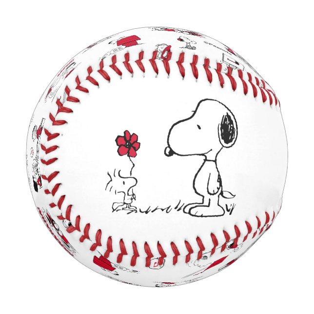 Peanuts | Snoopy & Woodstock Red & Black Baseball (Back Right)
