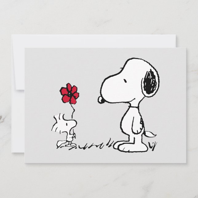 Peanuts | Snoopy & Woodstock Red & Black Card (Front)